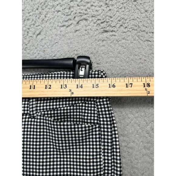 Old Navy Pants Womens 8 Reg Black White‎ Checkered Pixie Khakis Mid Rise Ladies - Picture 6 of 10